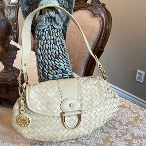 Anne Klein genuine leather pleated bag